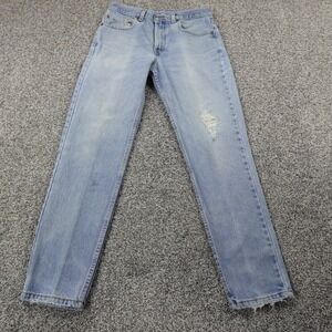 VTG Levis Jeans Mens 33X30 Light Blue Denim Pants 512 Slim Taper USA 90s Skater